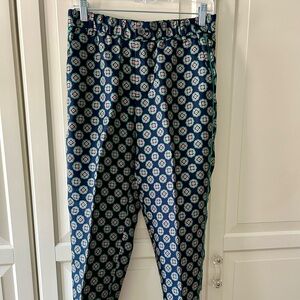 J Crew Silk Foulard Medallion Cropped Pant Size 4